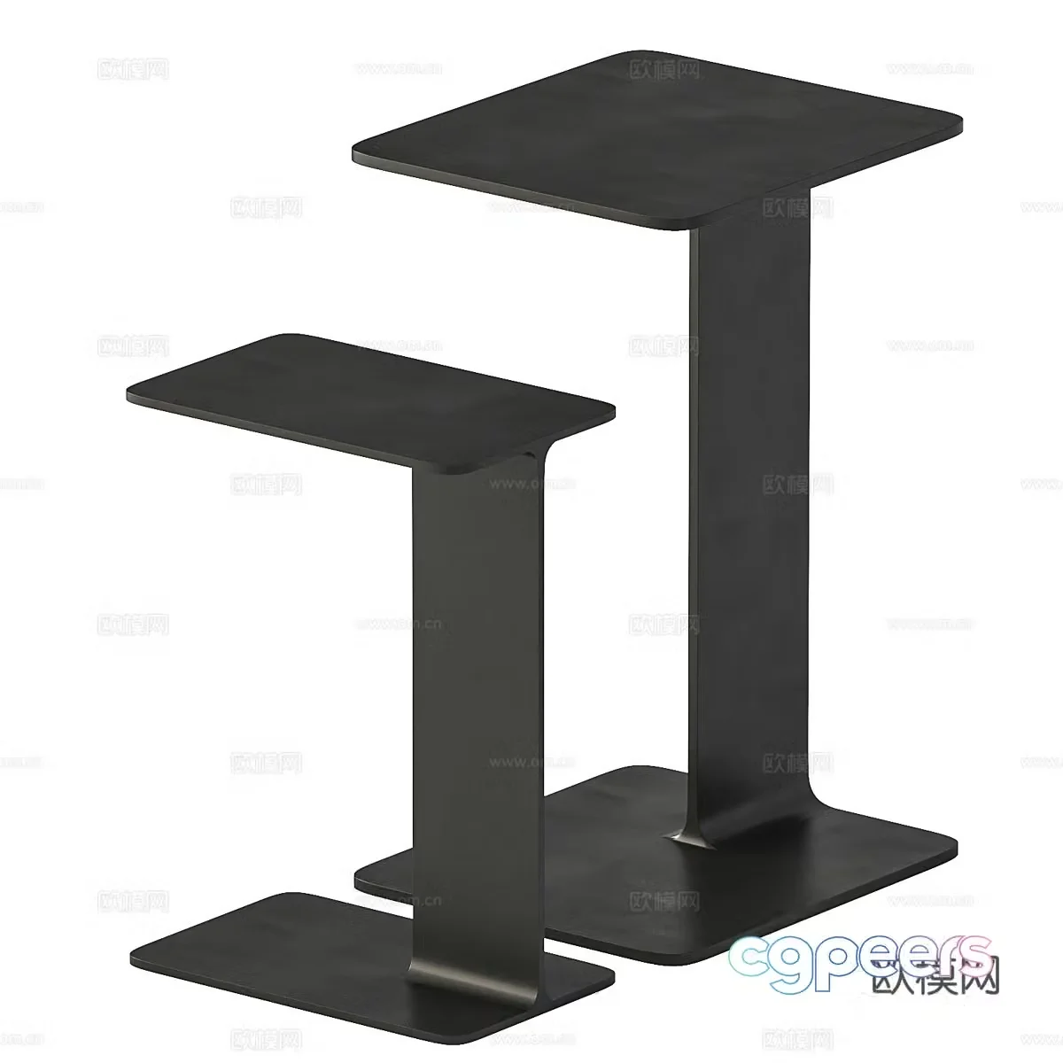 Modern Italian minimalist metal edge 3D model