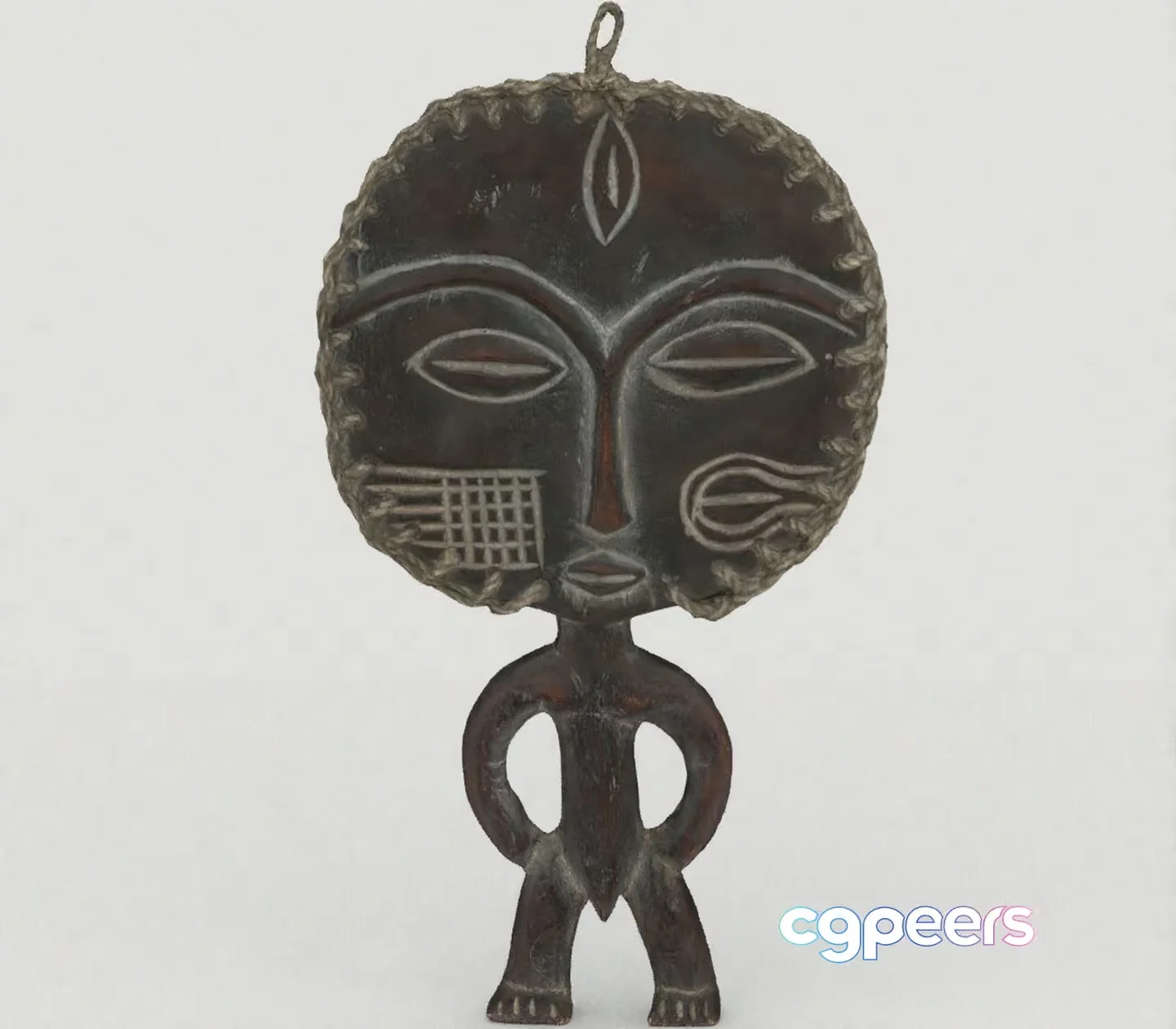 African Mask 3D Model – 2582 – VRAY Render