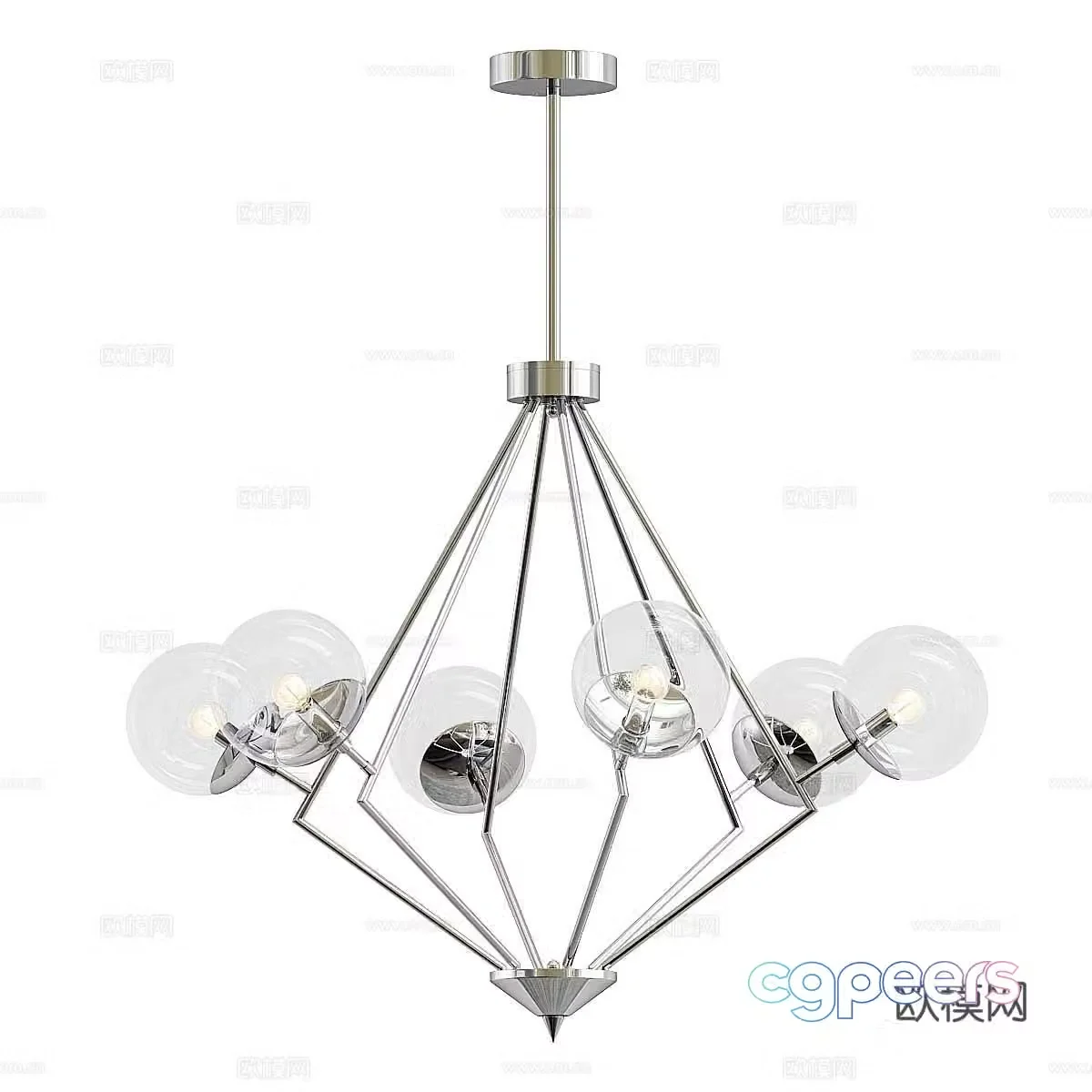 Light luxury chandelier decorative chandelier multi-head chandelier simple chandelier metal chandelier restaurant chandelier 3D model