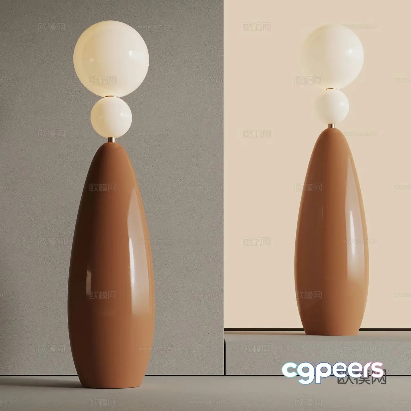 Modern art floor lamp 3d model