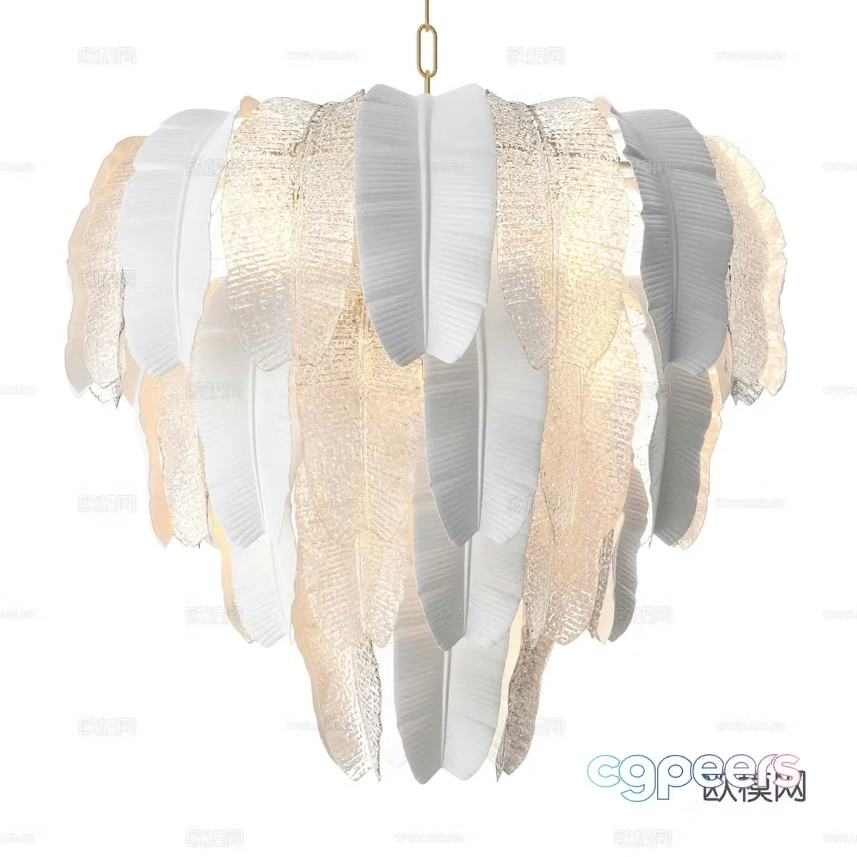 Eichholtz Saint Lucia S Feather Decorative Chandelier 3d Model