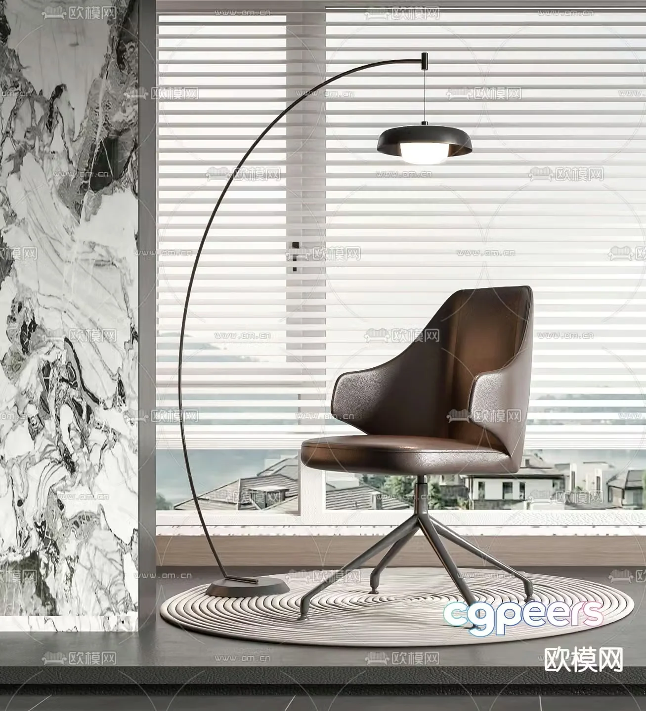 Office leisure chair 3d model