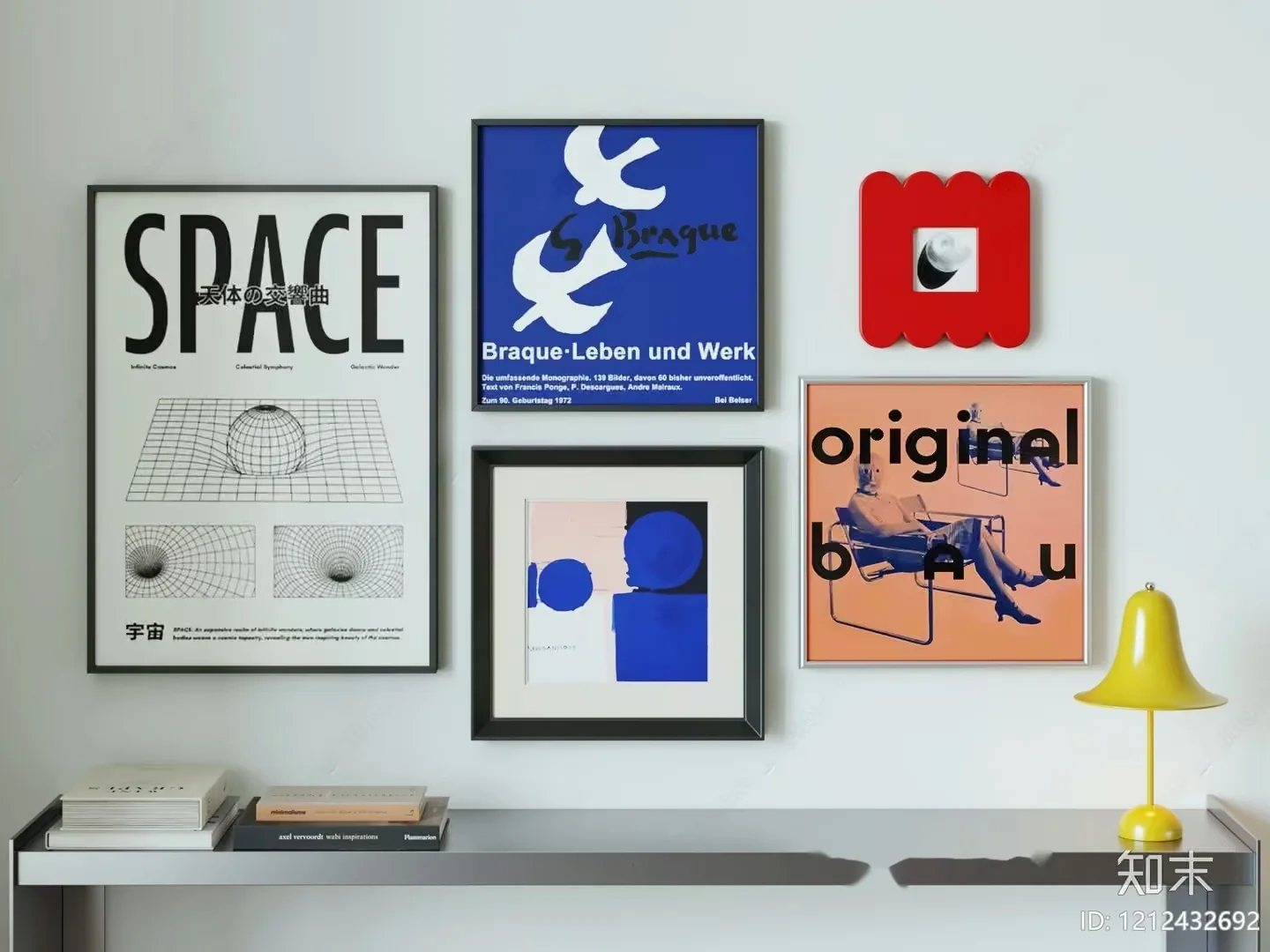A Collection Of Framed Art Pieces 3D Model – 8208 – VRAY Render