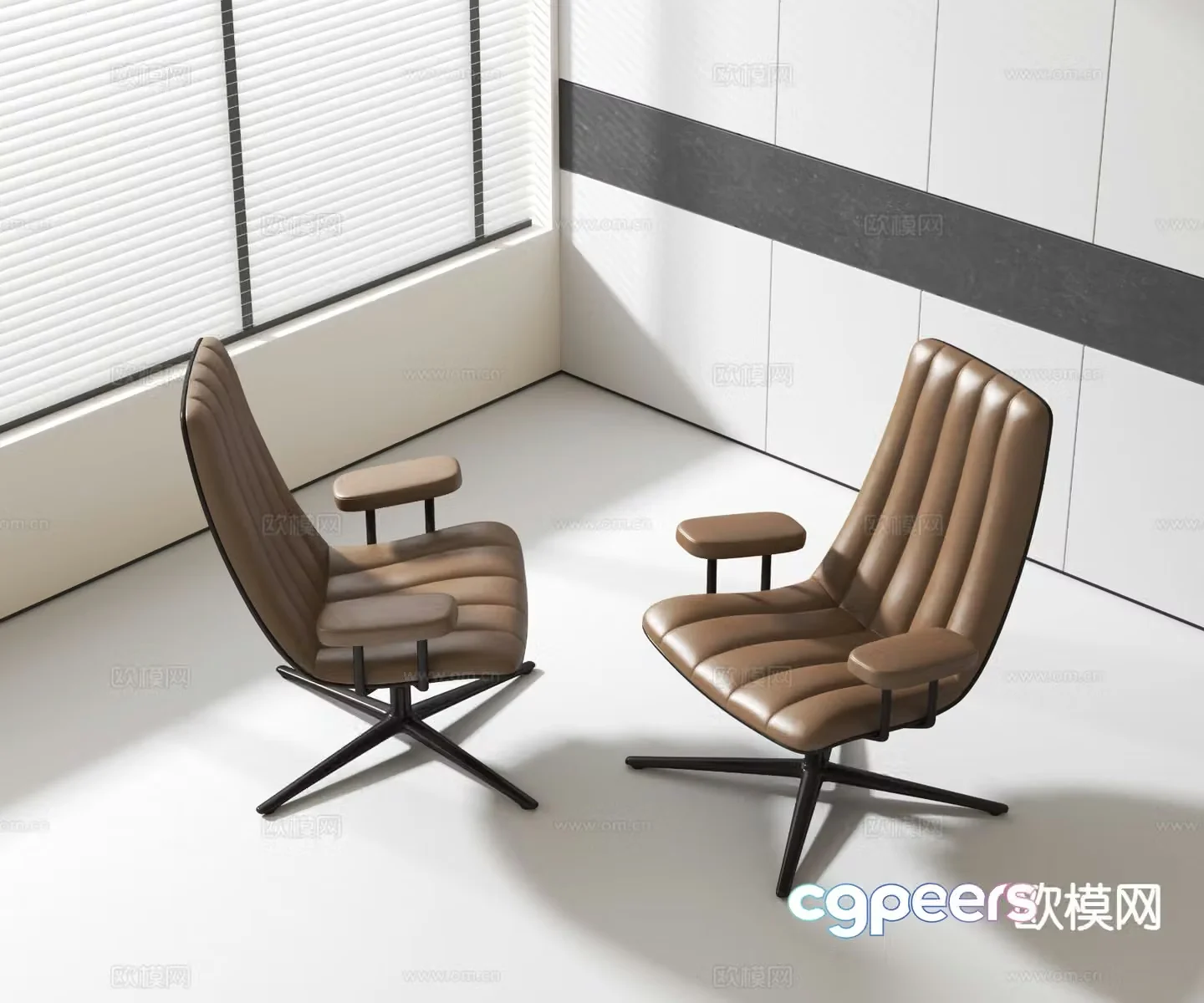 Modern office chair shift chair staff chair staff chair 3d model