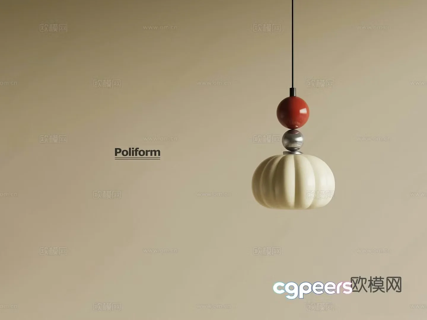 Modern cream small chandelier Modern chandelier Cream style Small chandelier 3d model
