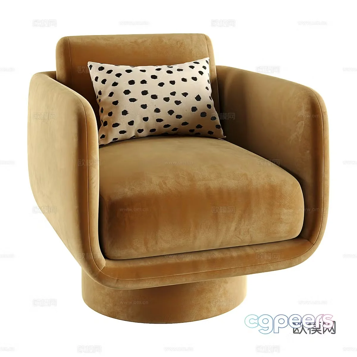 Modern Italian fabric lounge chair 3d model