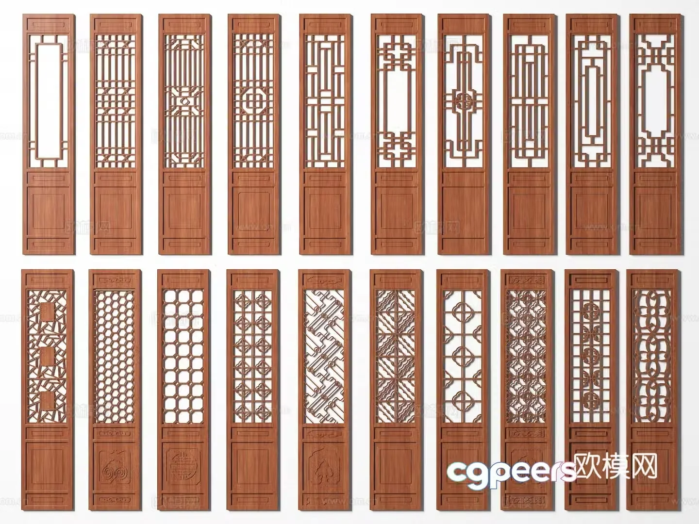 Chinese doors and windows ancient doors lattice doors antique wooden doors 3D model