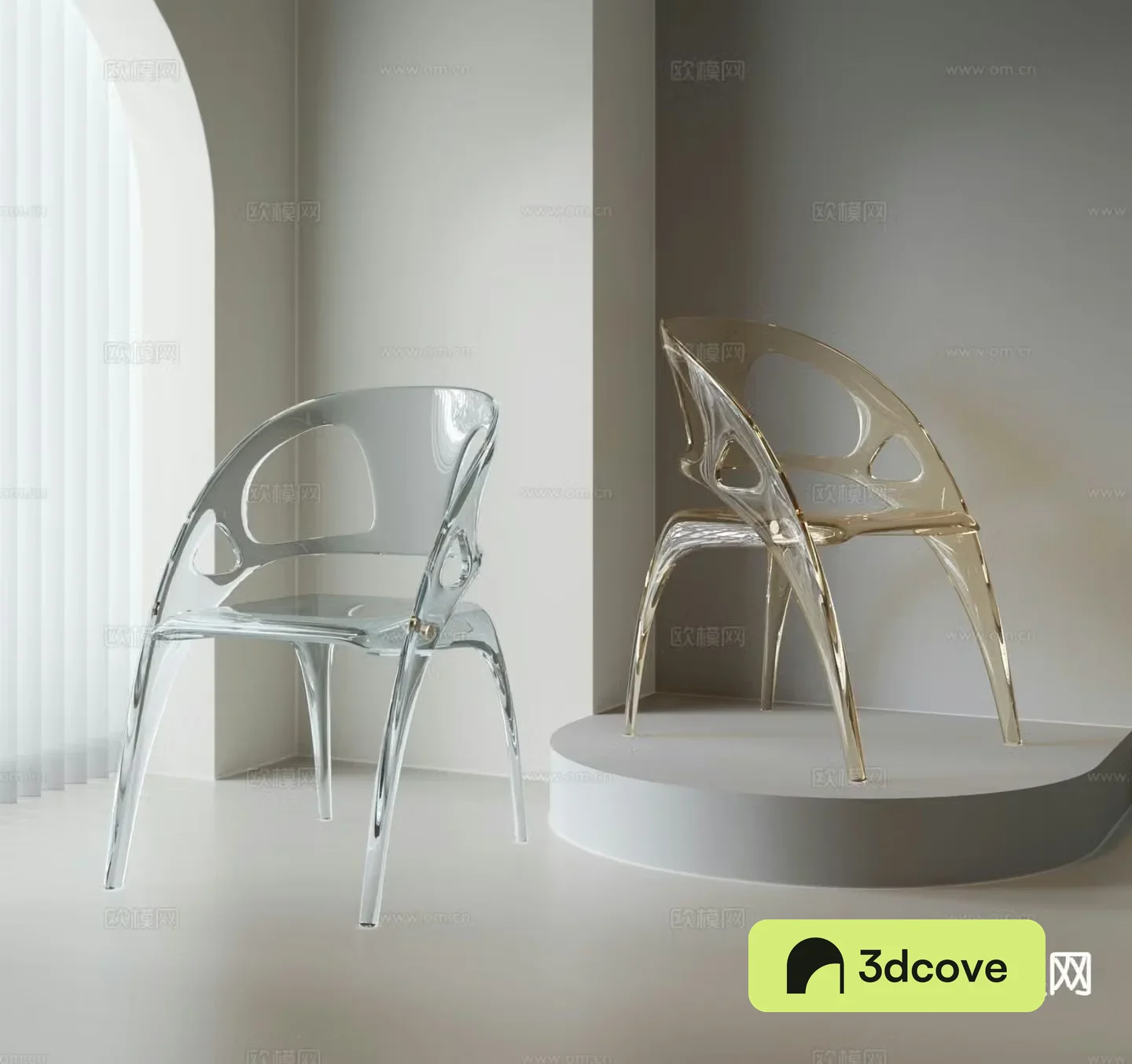 Modern acrylic side chair