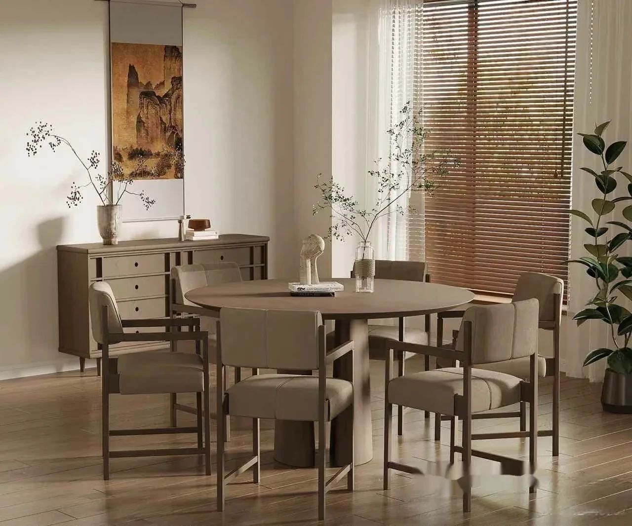 Modern Dining Room 3D Model – 7544 – VRAY Render