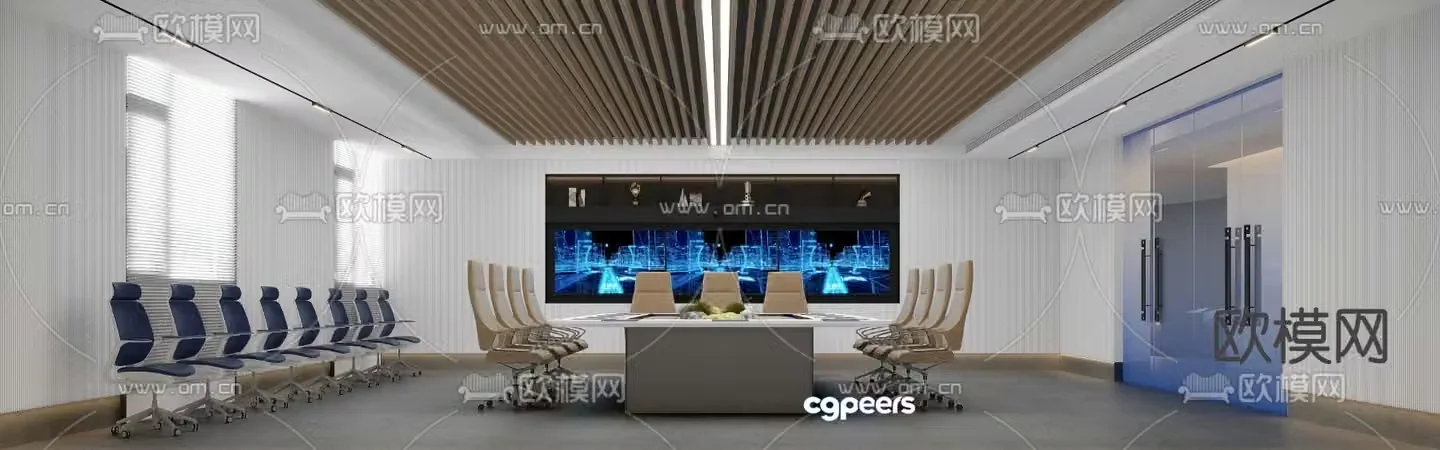 Modern conference room 3d model