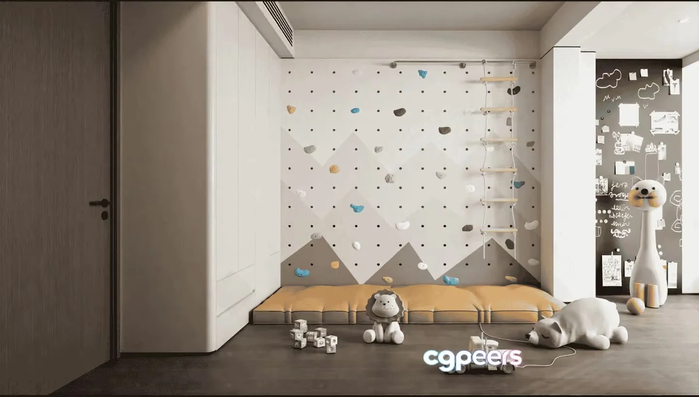 A Modern Playroom 3D Model – 14284 – VRAY Render