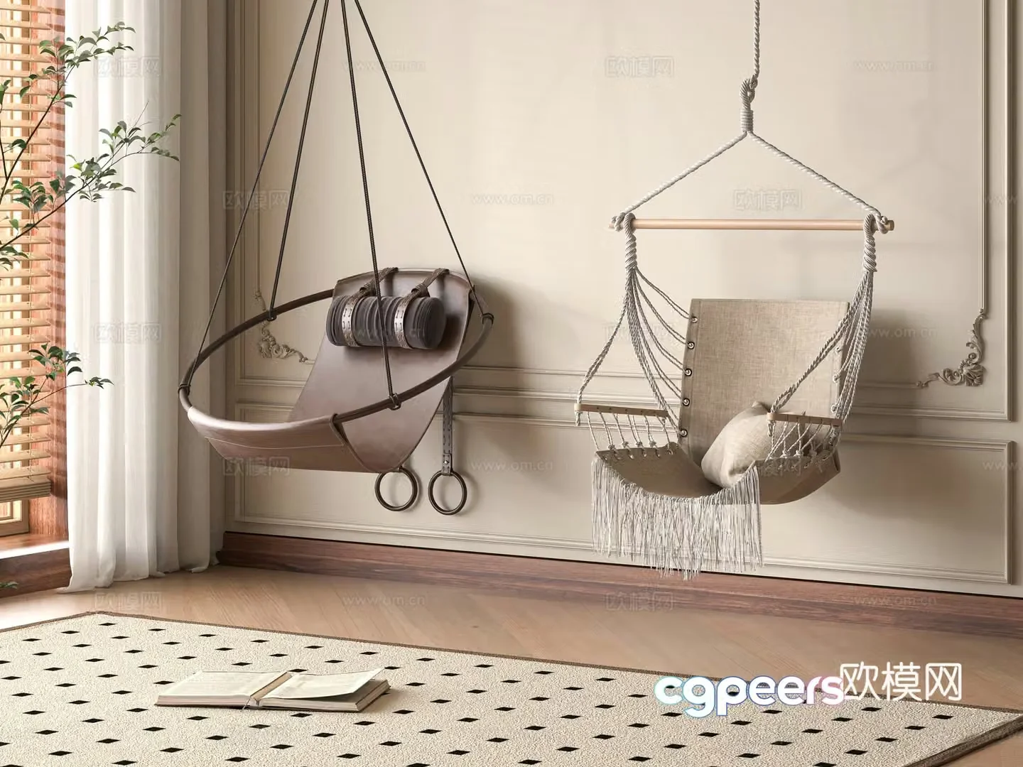 Modern hanging chair 3d model