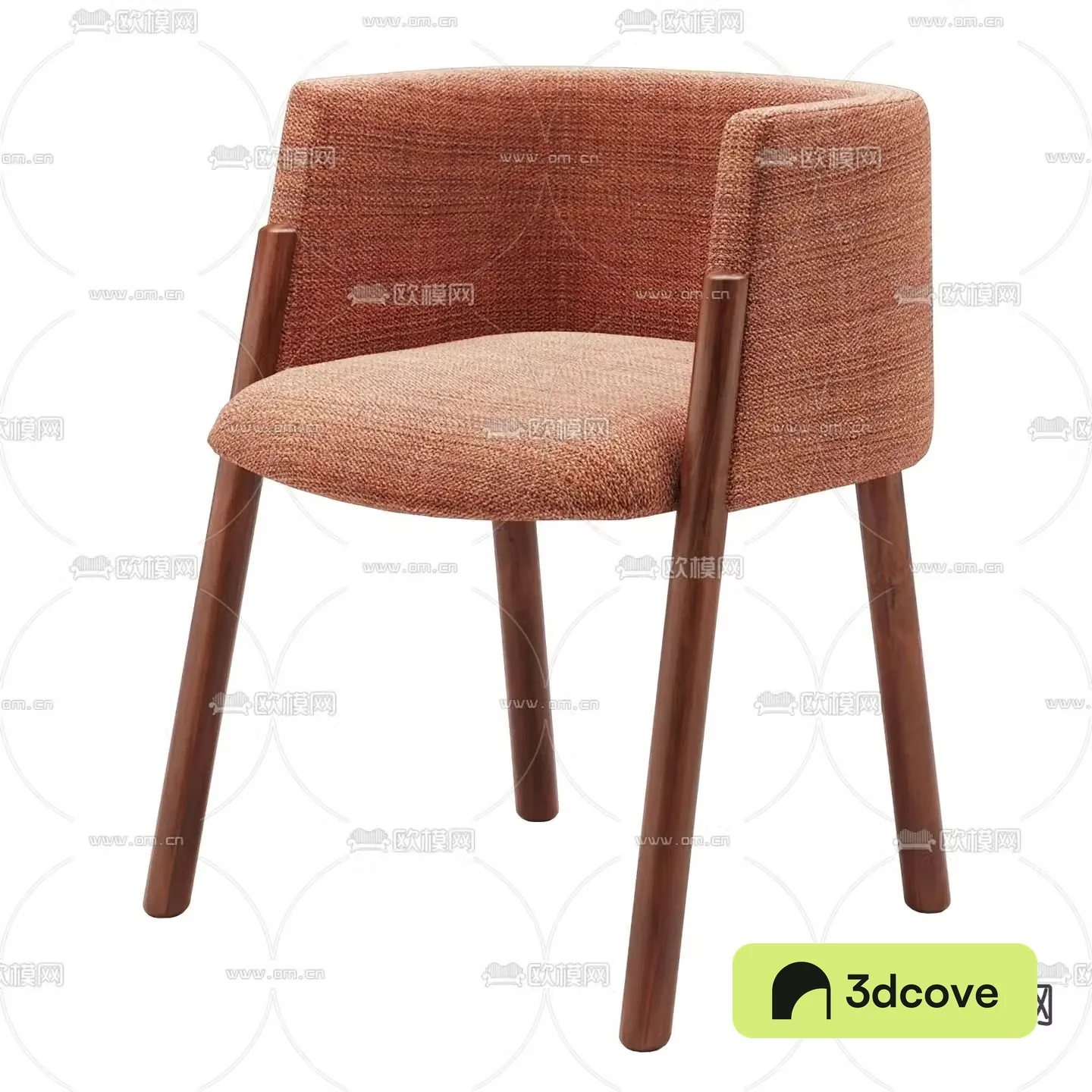 Cassina modern coral orange chair