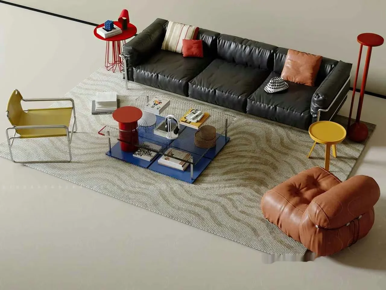 Modern Living Room 3D Model – 5876 – CORONA Render