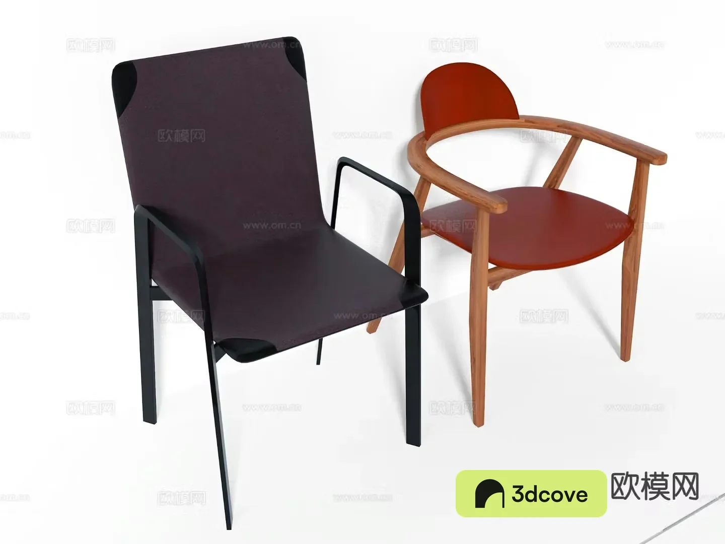 Nordic leisure chair single chair leather chair