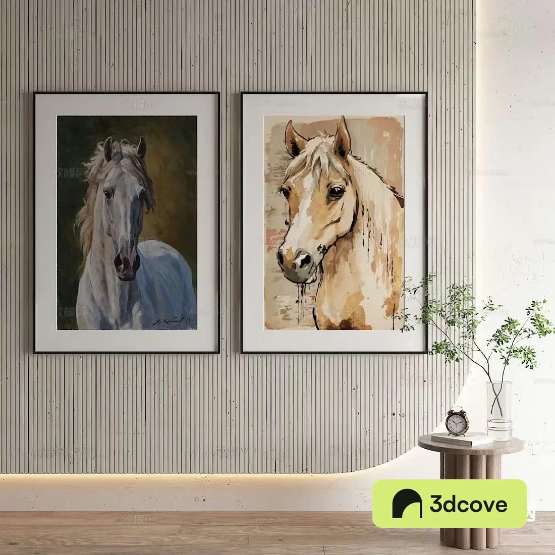 Nordic decorative painting oil painting horse painting