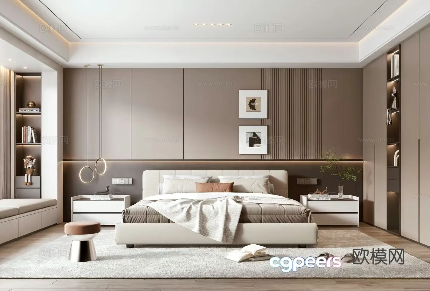 Italian home bedroom master bedroom 3d model
