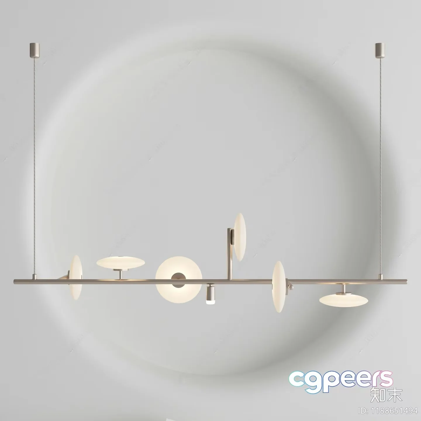 Gold Light Fixture 3D Model – 7724 – VRAY Render