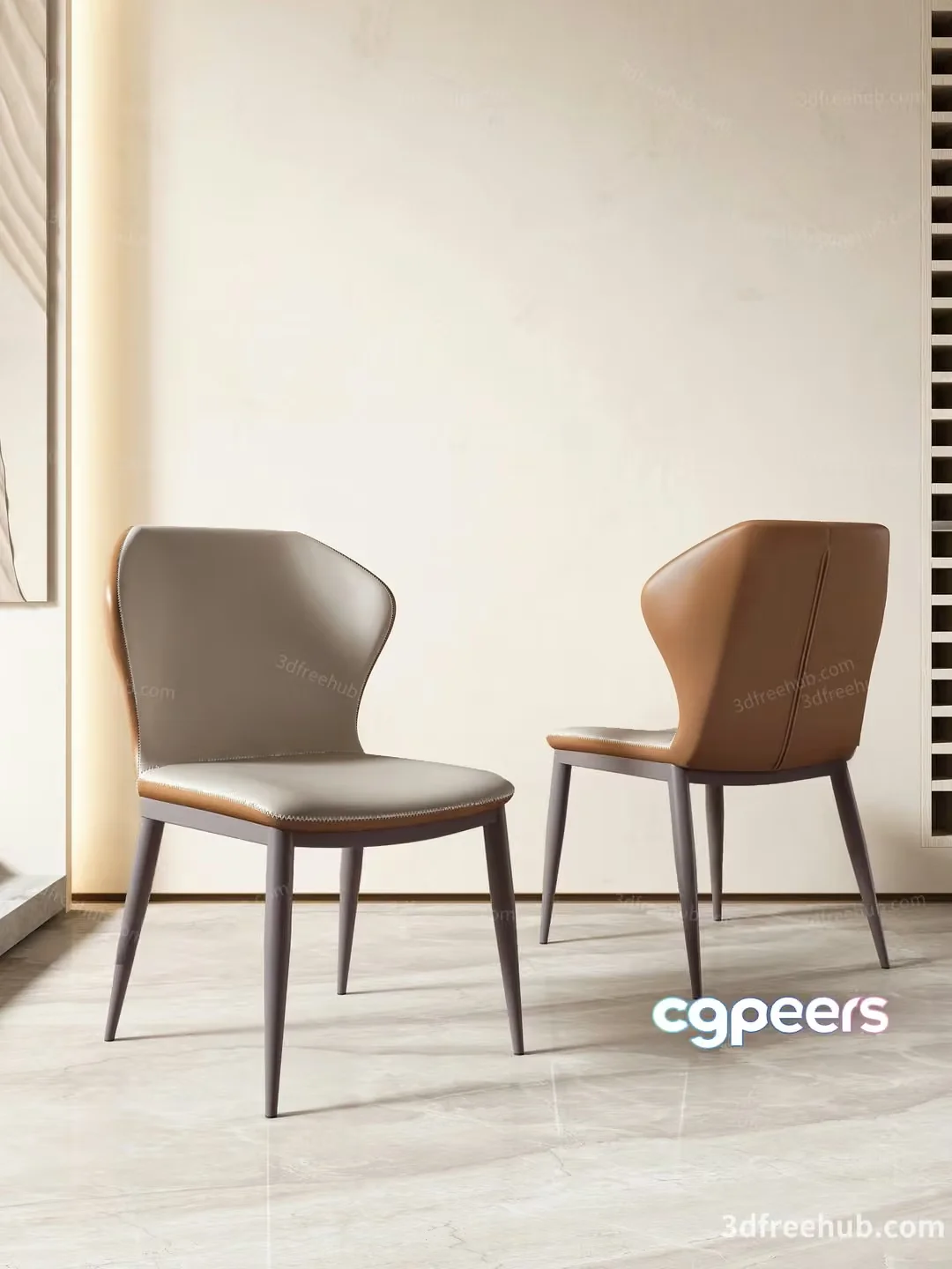 Two Chairs In A Room 3D Model – 20475 – VRAY Render
