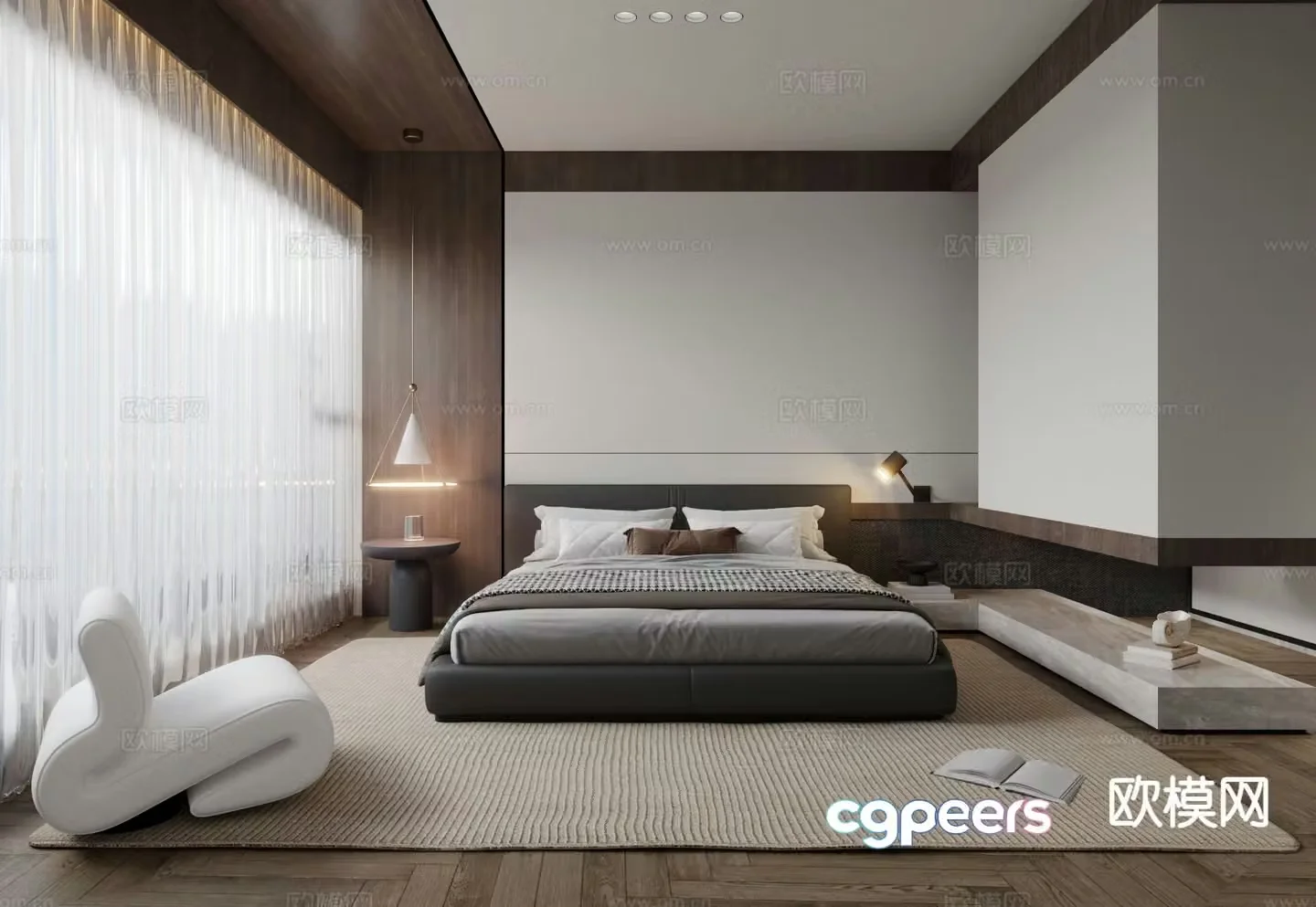 Italian style bedroom master bedroom 3d model