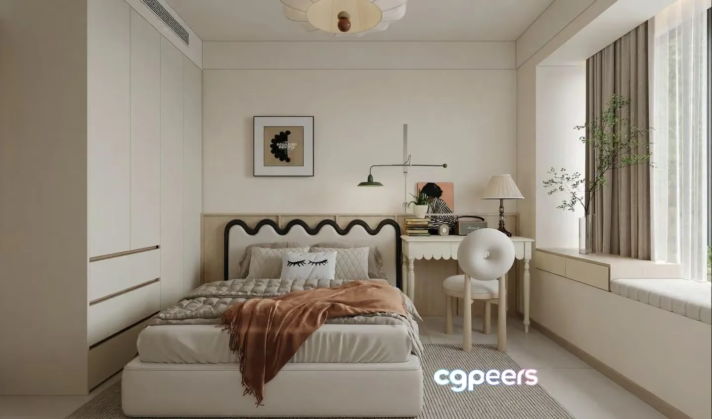 Cozy Bedroom 3D Model – 4820 – VRAY Render