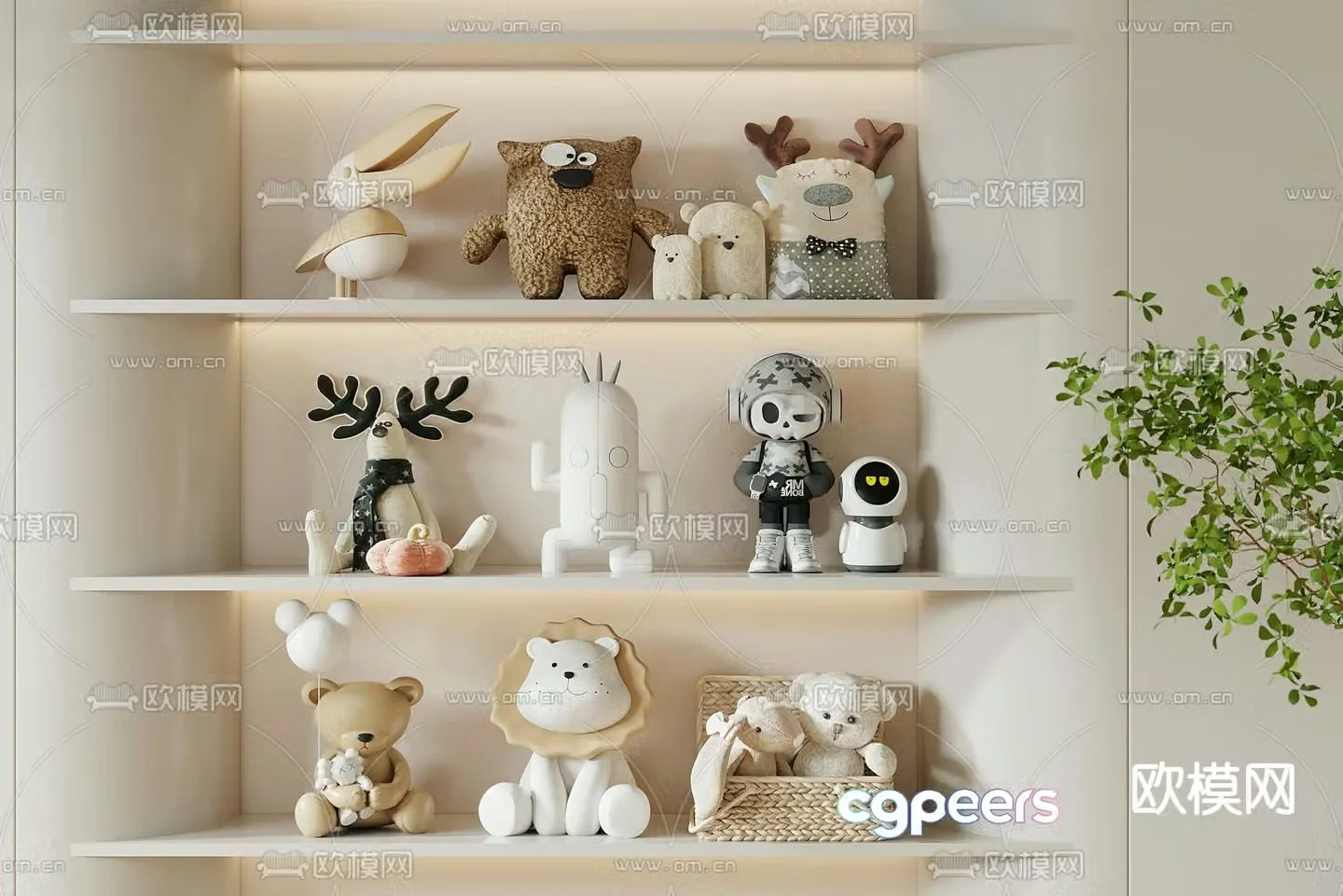 Plush toys dolls doll ornaments 3d model