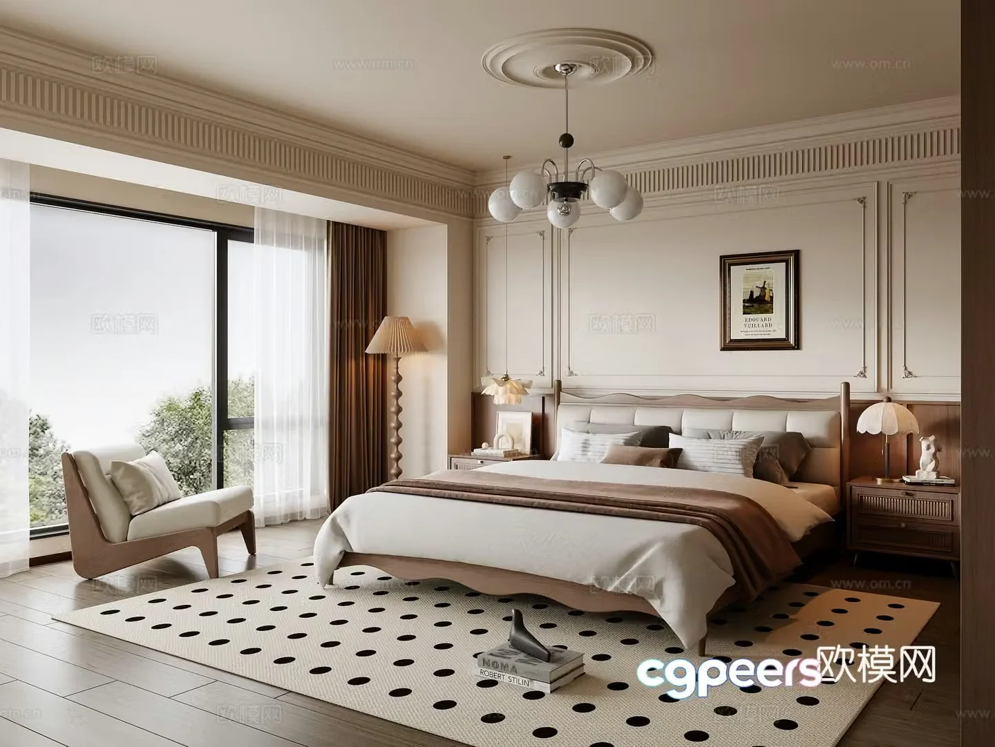 French bedroom 3d model