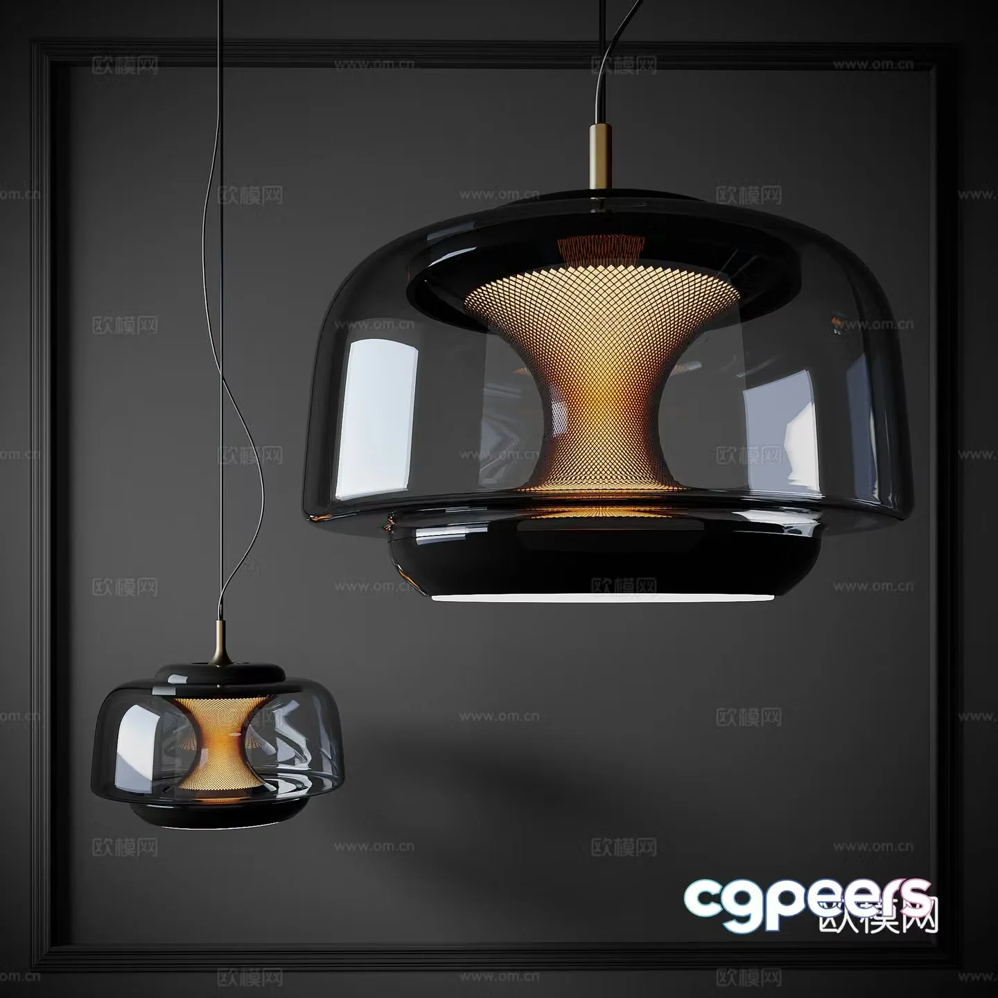 Chandelier Glass Chandelier Metal Chandelier Long Strip Chandelier Small Chandelier Restaurant Chandelier Art Chandelier 3D Model