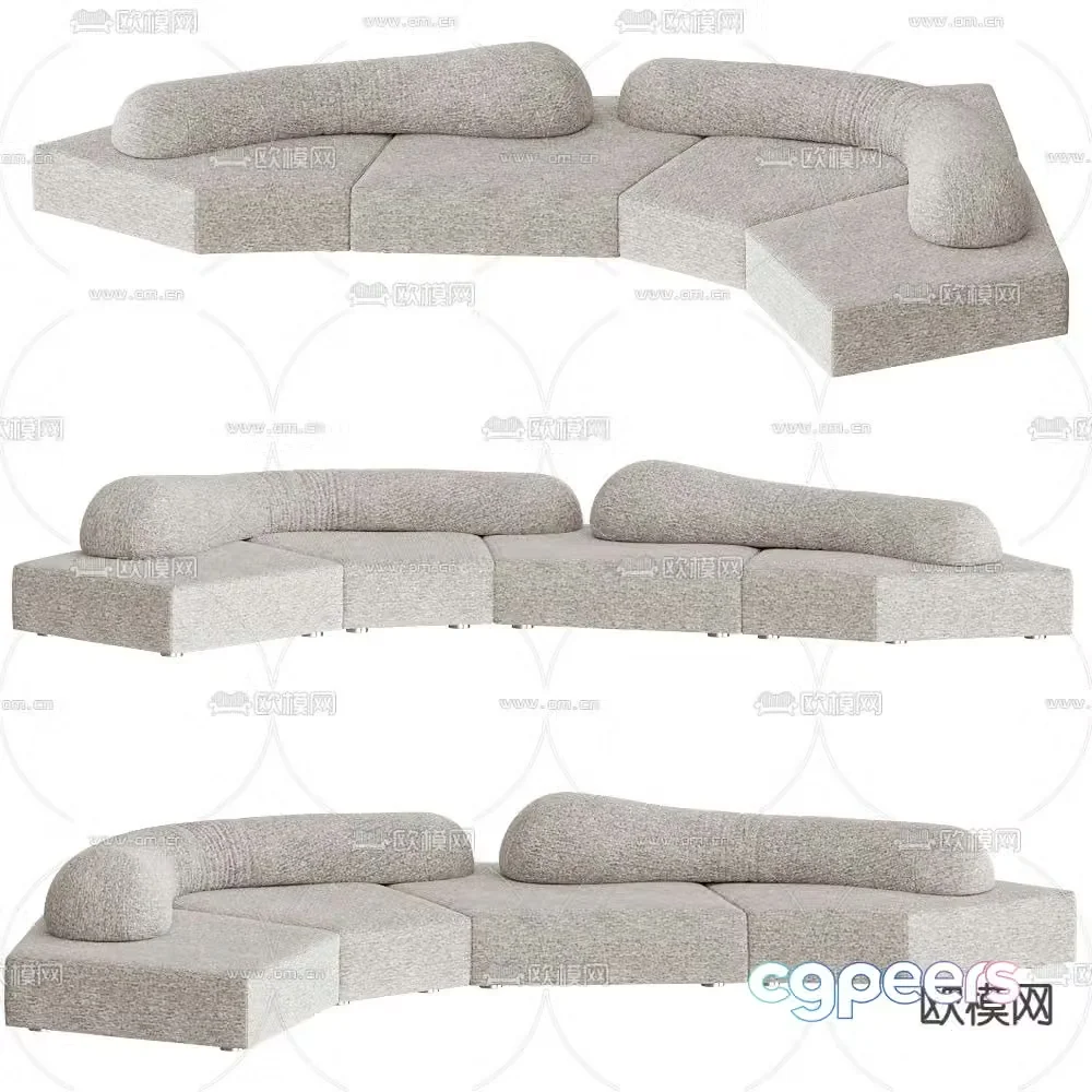 Edra multi-person sofa 3d model