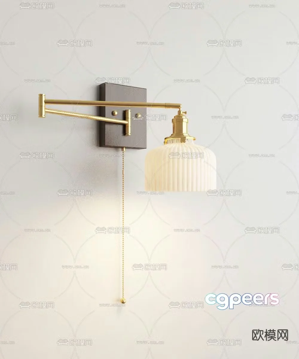 Light luxury retractable wall lamp 3D model