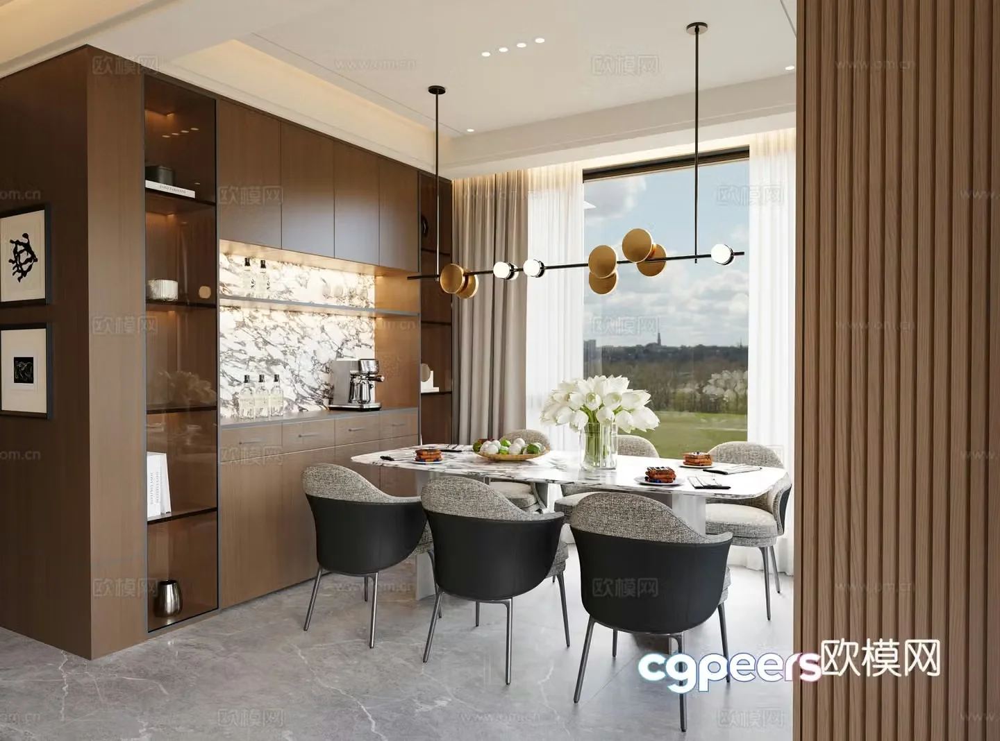 Modern Italian restaurant 3d model