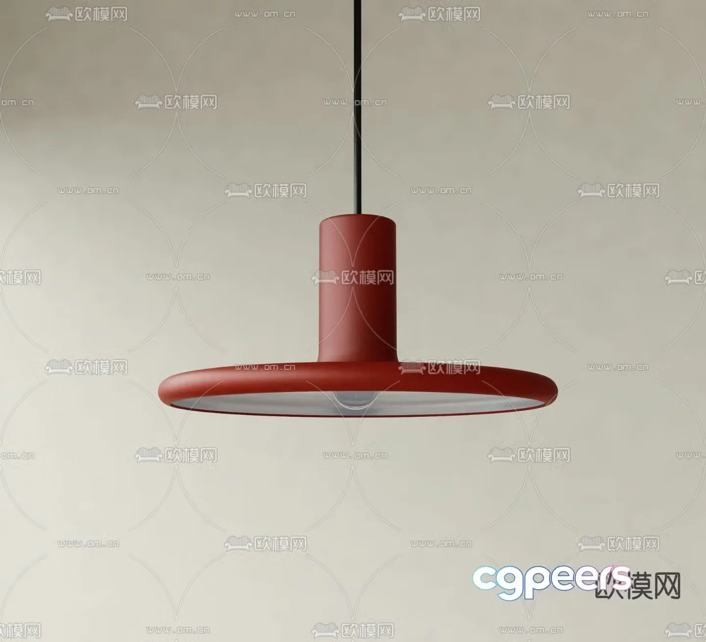 Industrial style chandelier 3d model