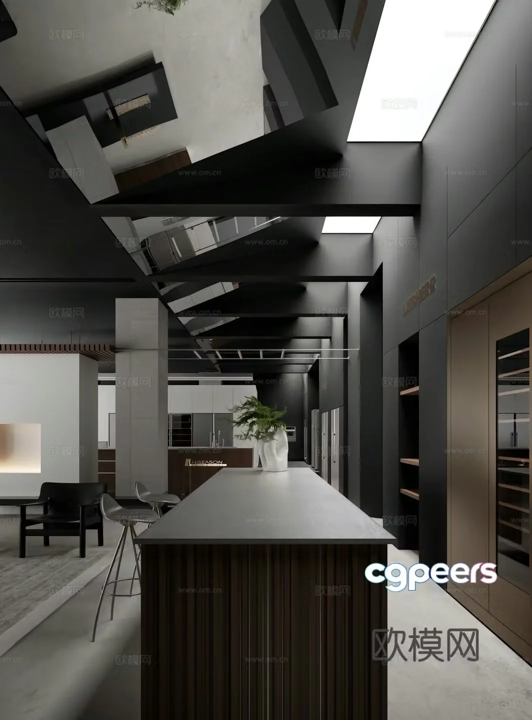 Modern furniture store 3d model