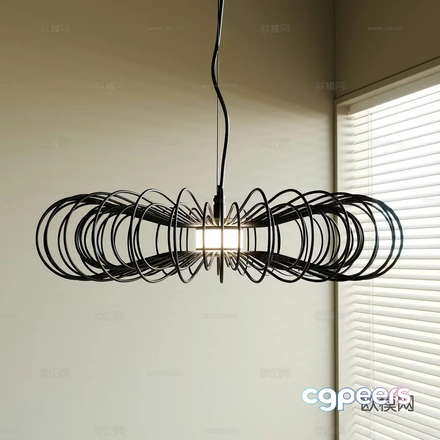 Modern chandelier 3d model
