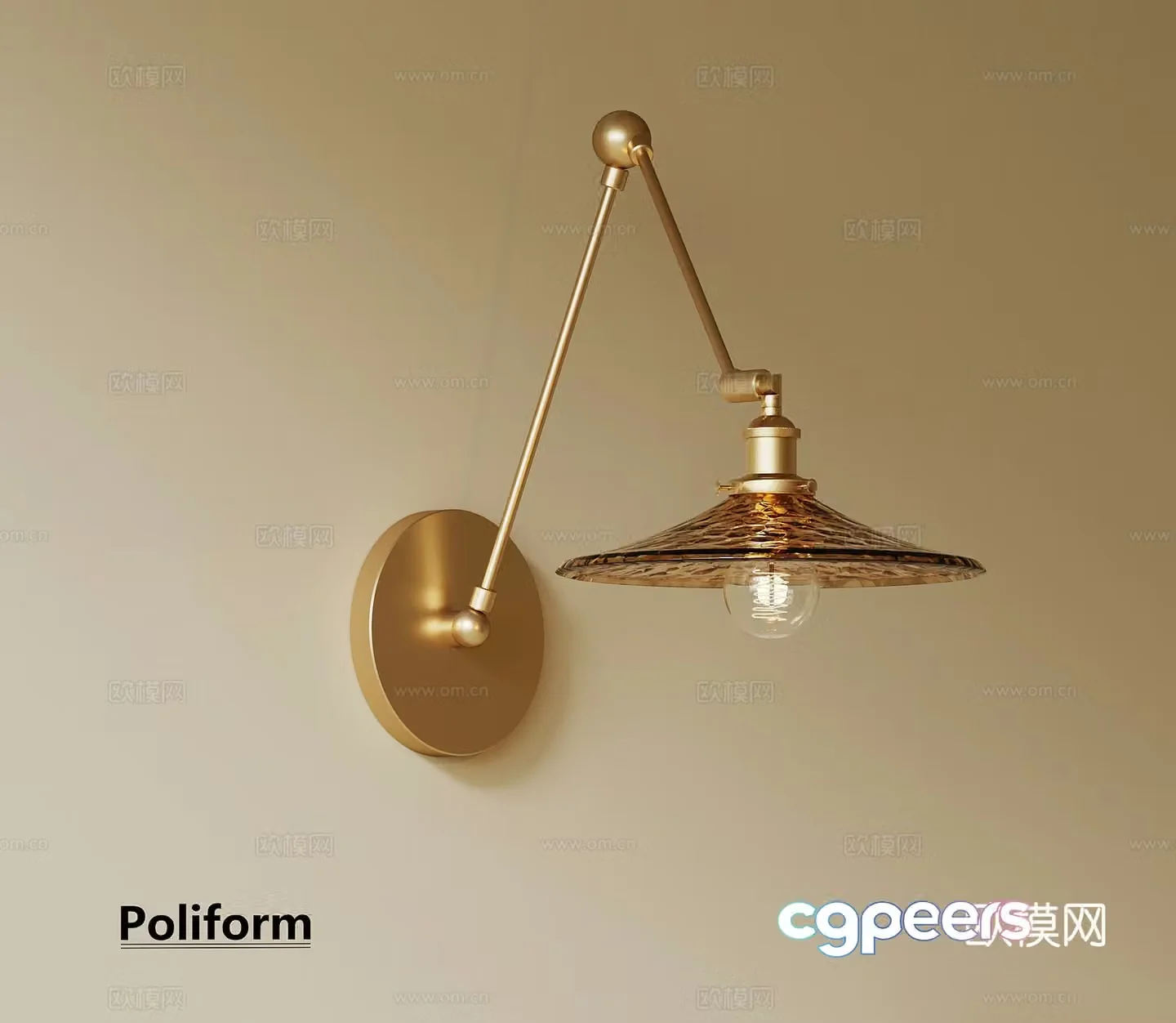 French medieval style wall lamp bedside wall lamp decorative lamp 3d model