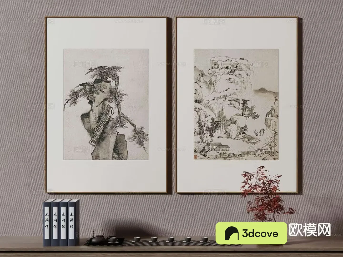 New Chinese style decorative painting Zen hanging painting