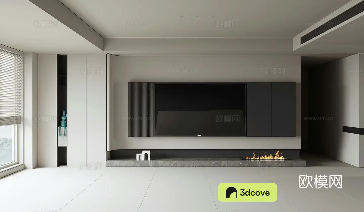 Modern TV background wall