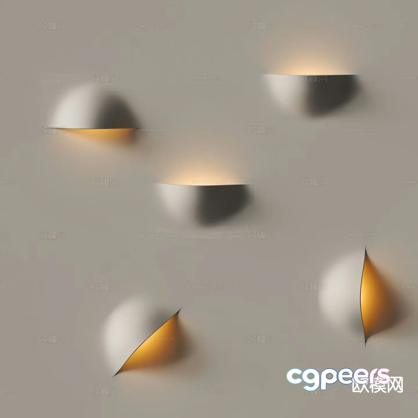 Modern wall lamp plaster lamp 3d model