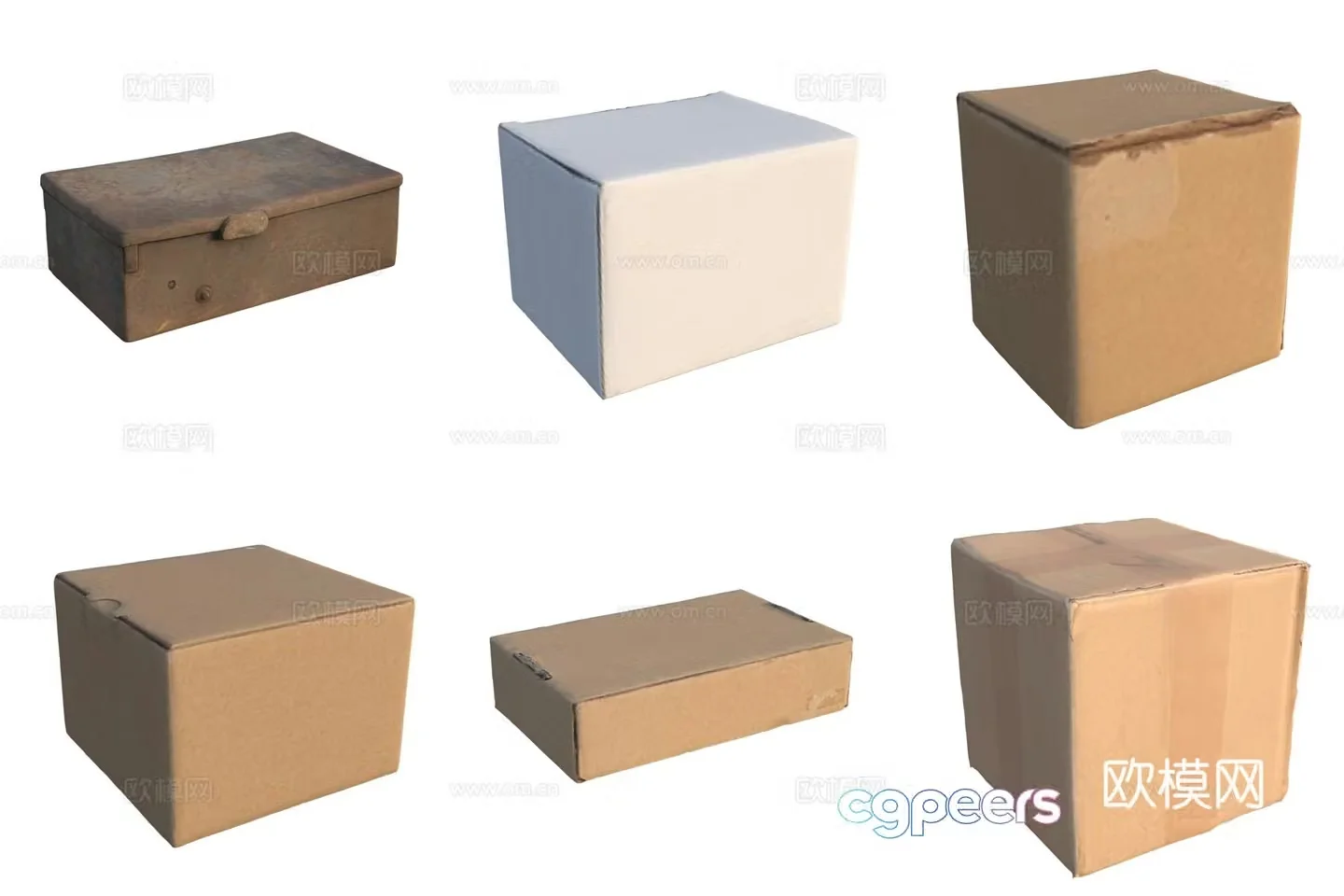 Storage iron box carton carton 3d model