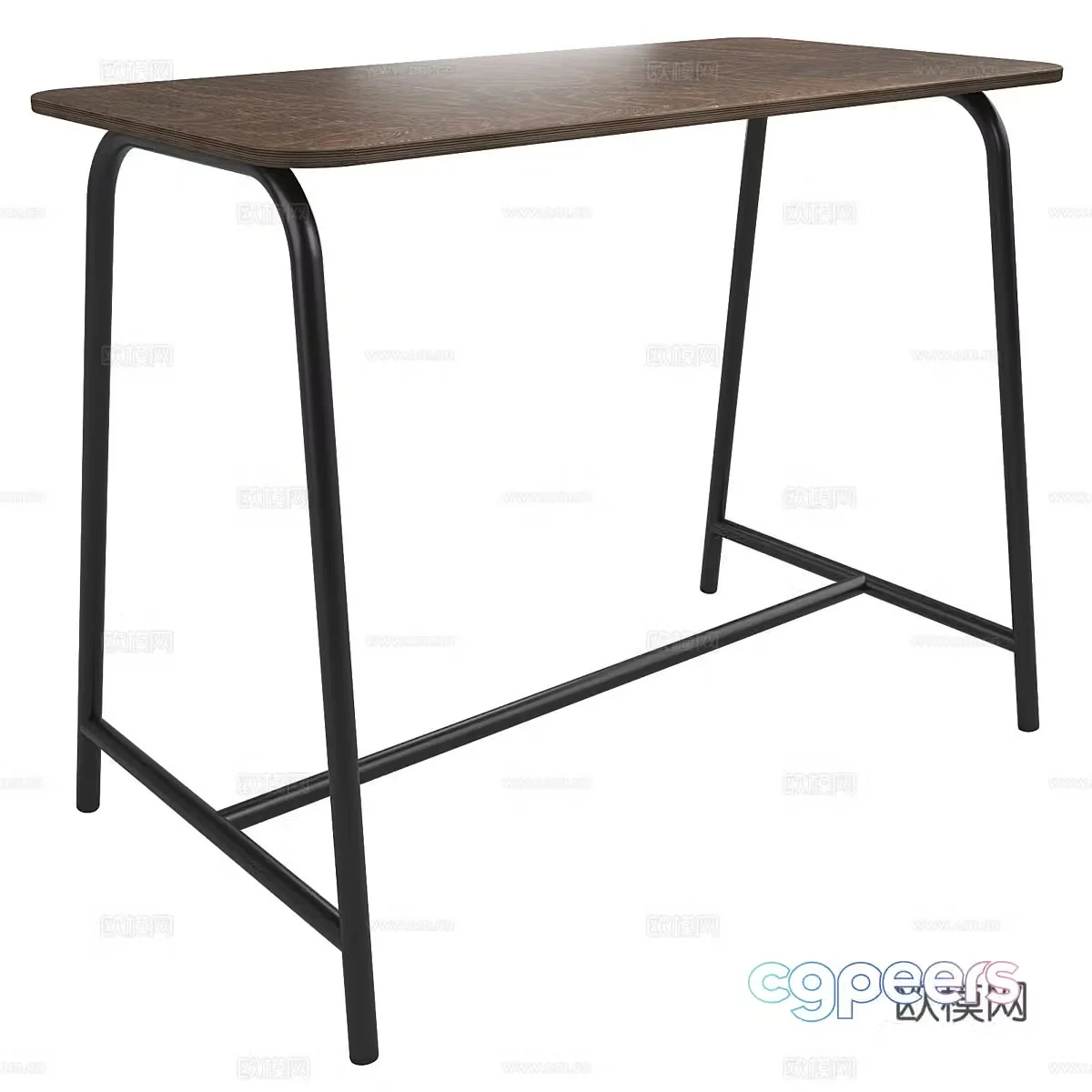 Nordic simple bar workbench simple workbench 3d model