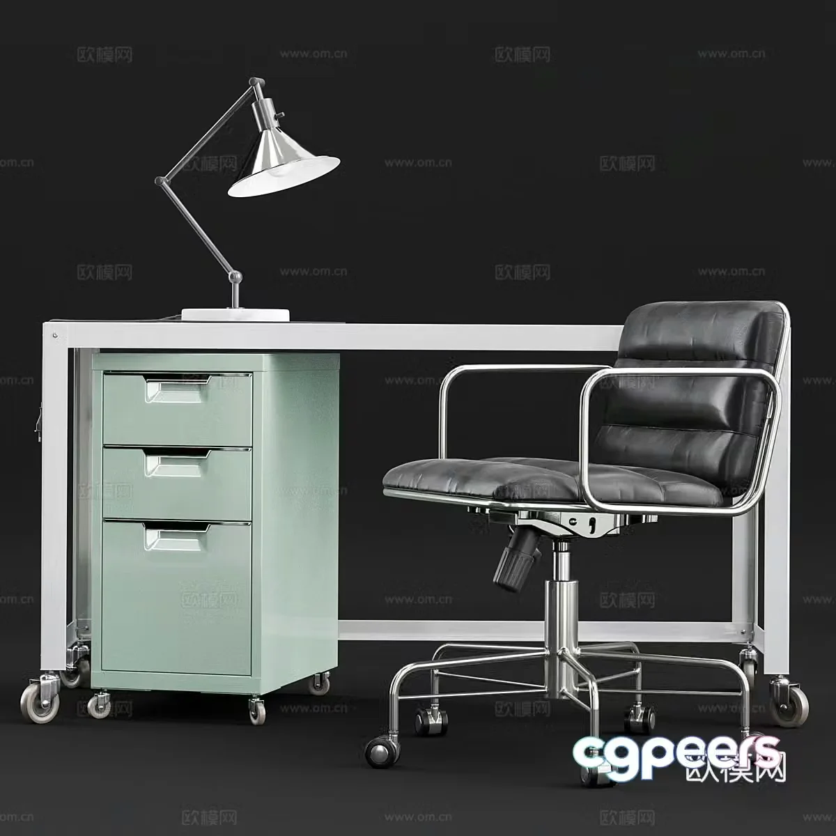 Modern Italian office desk chair 3d model