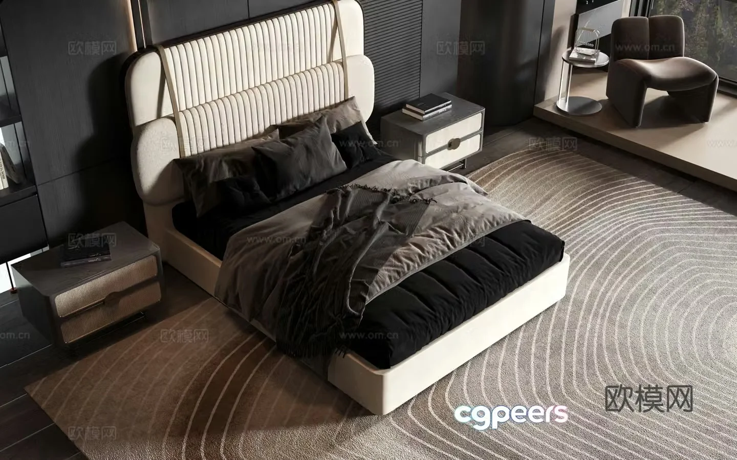 Modern style product bed 3d model