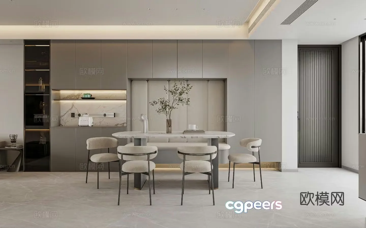 Modern restaurant 3d model