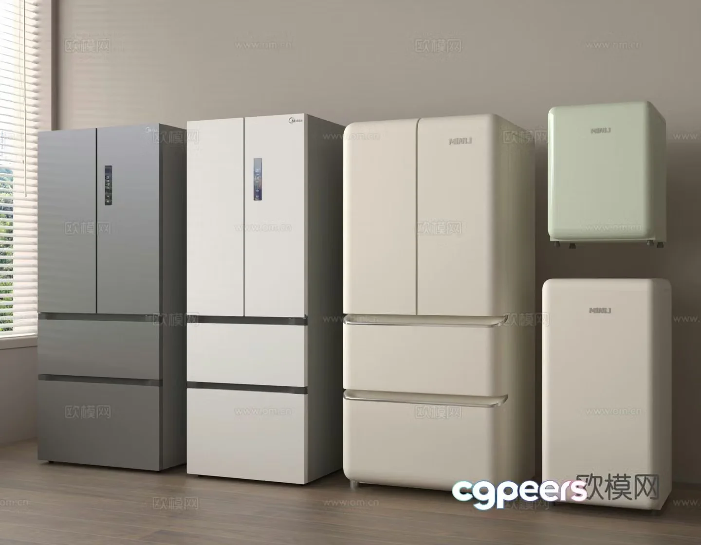 Refrigerator Mini Refrigerator 3D Model
