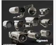 Security Cameras 3D Model – 17231 – VRAY Render