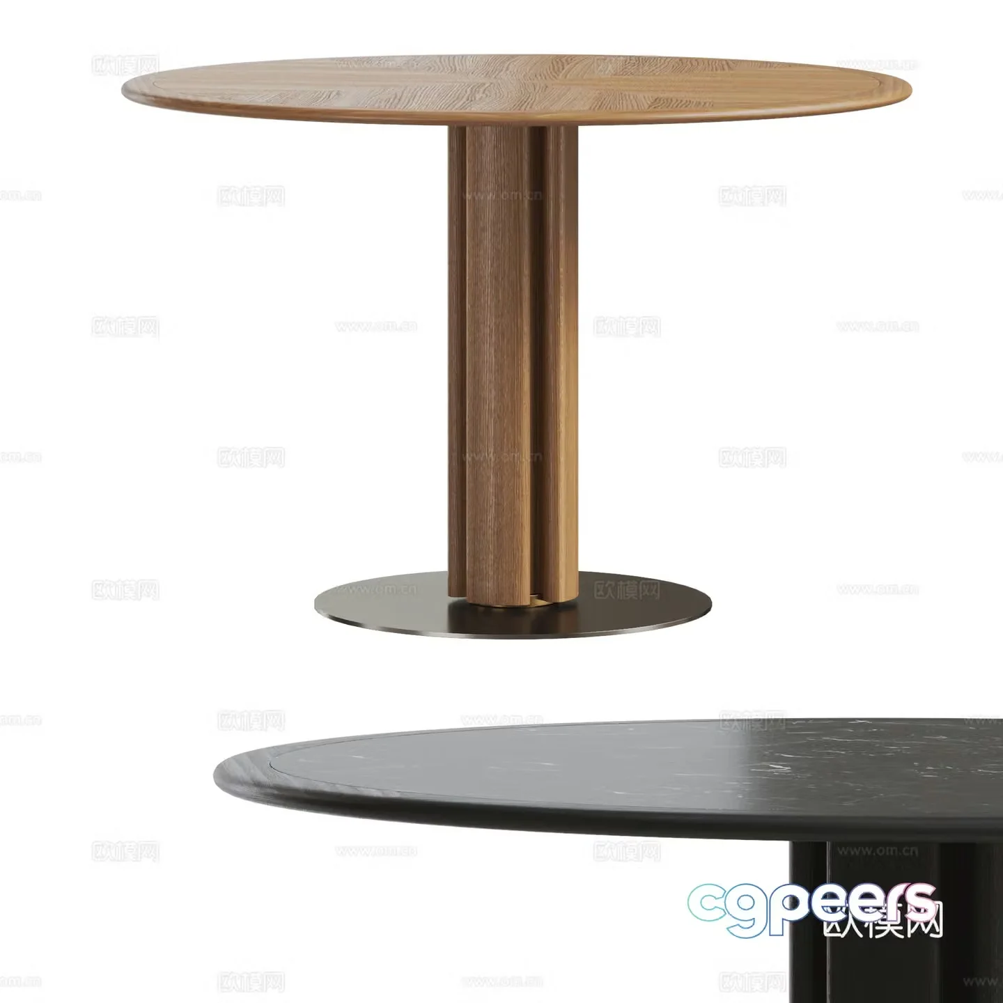 Prada medieval style Prada dining table solid wood dining table rock slab dining table round dining table 3d model