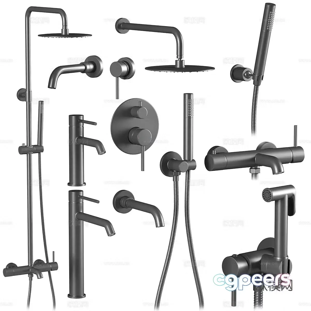 Bathroom shower faucet 3d model