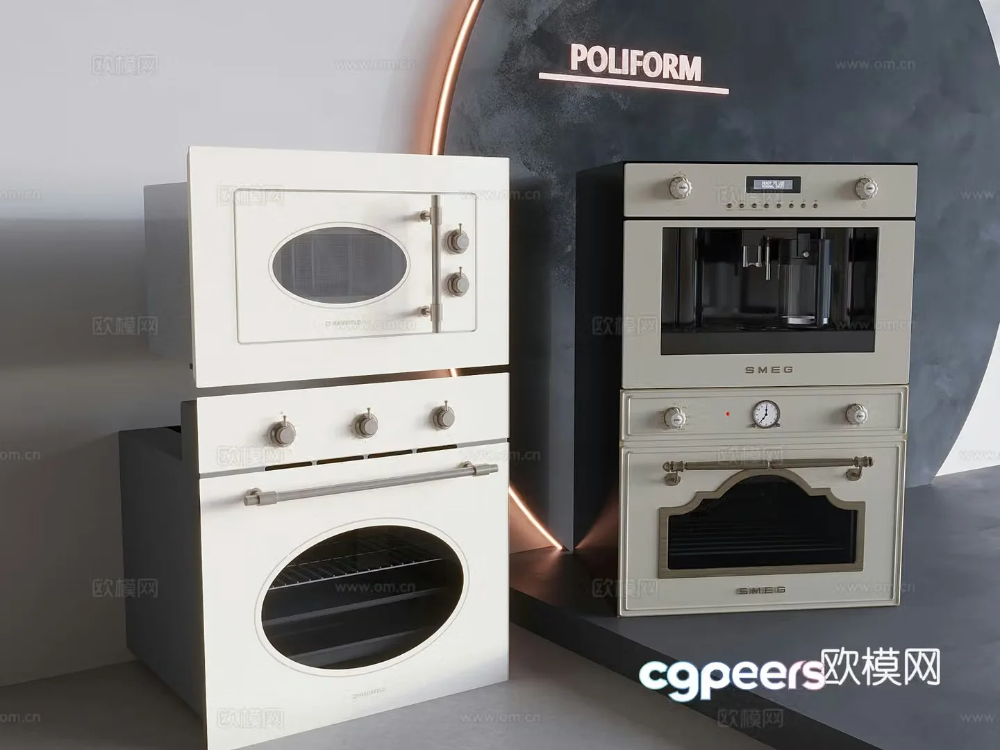 Built-in steamer oven multi-function baking electric oven microwave oven 3D model