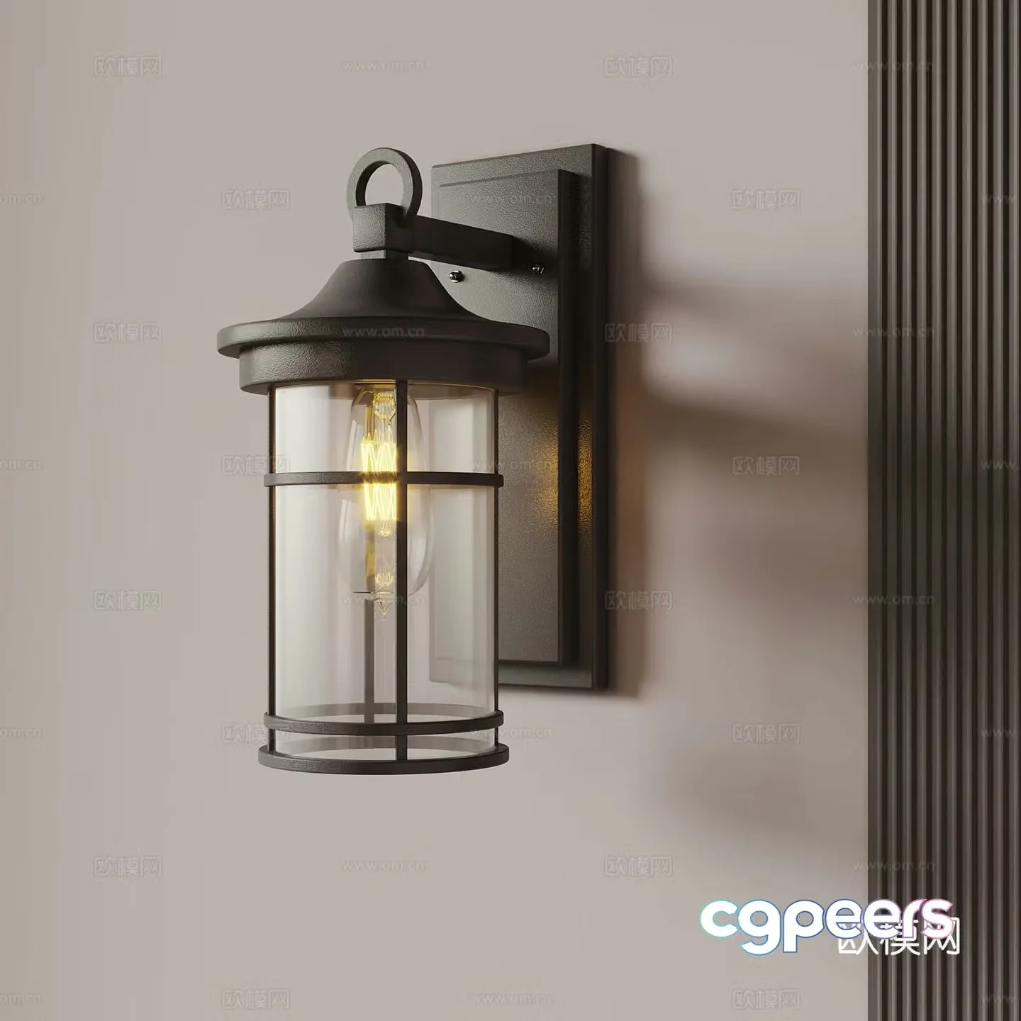 American wall lamp outdoor wall lamp simple wall lamp 3d model
