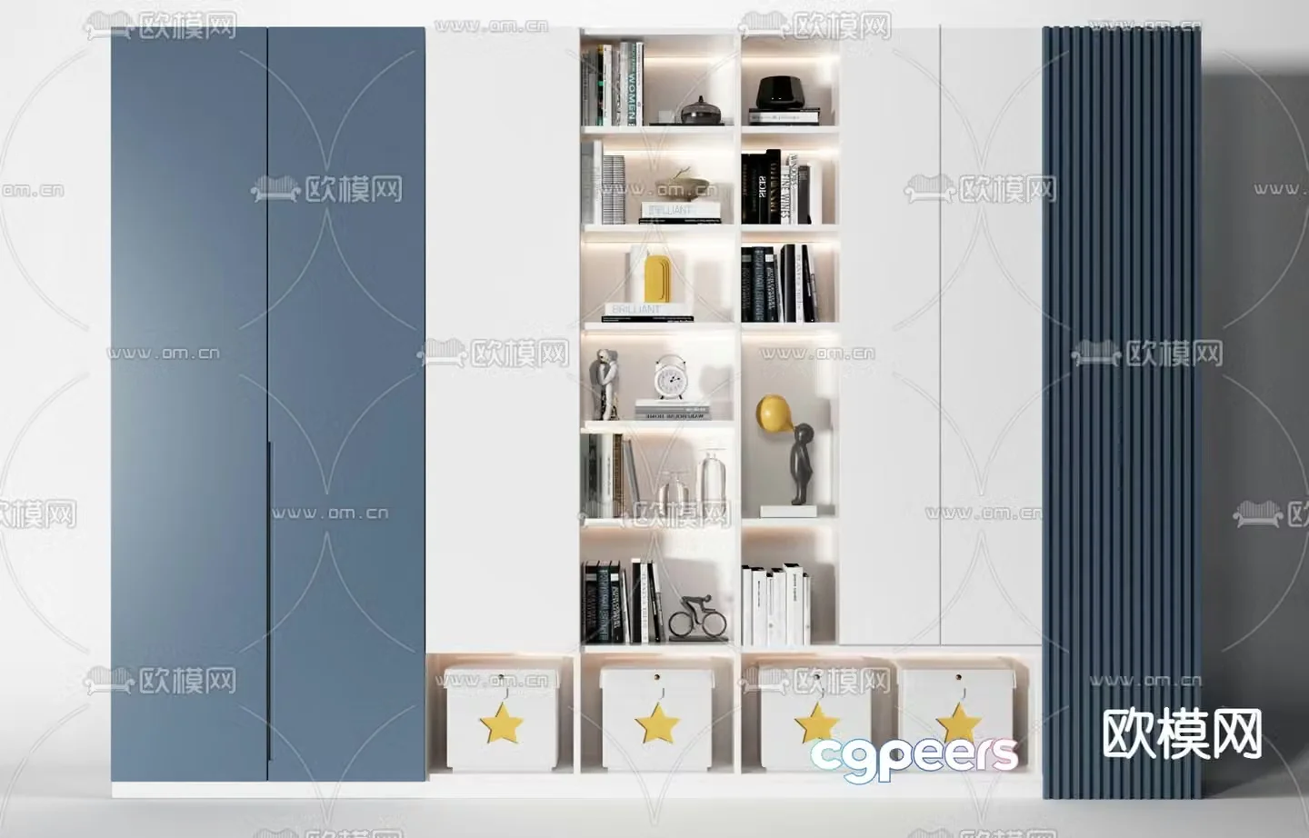 Modern children’s decorative wardrobe 3d model